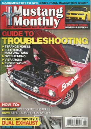 MUSTANG MONTHLY 2010 AUG - LX COP CAR, PAXTON 66 GT350, HURST PACER
